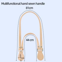 1 Pair of Multifunctional Hand Stitched Sewn Leather Bag Straps Handles Replacements for Single Shoulder Held Bags Accessories