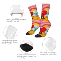 Bads Bunnys Sad Heart Comfy Socks Graphic Stockings Anti-Slip Couple Socks Warm Soft Winter Korean Running Sports Socks