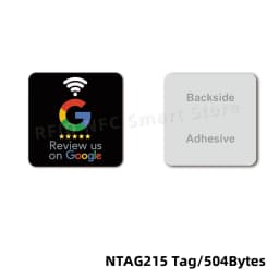NFC Google Review Stickers 504Bytes RFID NFC215 Chip 13.56MHz Programmable Review us on Google Sticker 30mm Waterproof NFC Tags