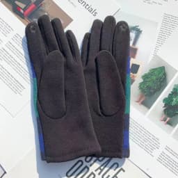New Women Winter Woollen Fabrics Keep Warm Touch Screen Plaid Gloves Soft Fashion Elegant Drive Cycling Coldproof Not Bloated