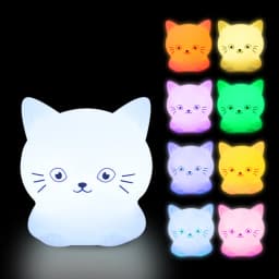 Bear Cat Dog Koala Owl Rabbit LED Night Light Touch Sensor 9 Colors Bedroom Silicone Animal Lamp for Children Kids Baby Gift