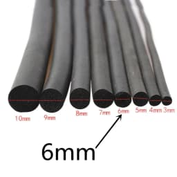 5M EPDM Rubber Foam Sealing strip Round shape solid Sponge tape high density O type Soundproof Weatherstrip Hardware Accessories