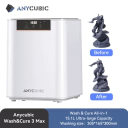 ANYCUBIC Wash&Cure 3/Wash&Cure 3 Plus for 3D Printer Washing and Curing Model 2-in-1 for Photon Mono 2/Mono M7 Pro