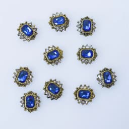 10pcs Retro Alloy Red Green Crystal Bright Strass Glitter Rhinestone Nail Art Decorations DIY 3D Jewelry Stone Supply Charms