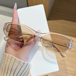 New Style Plain Trendy Square Sunglasses Fashion Small Frame High-End UV Resistant Sun Glasses Street Photography Eyewear