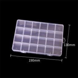 24 Grid With Slot Beaded Anti-string Grid Plastic Storage Box Jewelry Classification Parts Division Box Jewelry Box Organizer