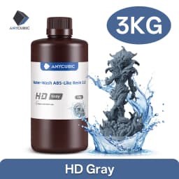 ANYCUBIC 3KG ABS-Like Resin 3.0 Water-Washable UV 405nm Photopolymer Resin 3D Resin High Precision for LCD 3D Printer