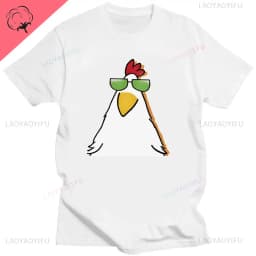 ME SUDA LA POLLA Cute Chicken Cartoon Print Tshirt Men Women Casual Cotton Unisex Sports Top T Shirt Streetwear Creativity Shirt