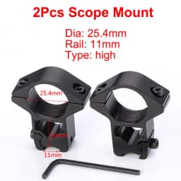 2Pcs Hunting Riflescope Mounts for Dia 25.4mm 30mm Pipe Scopes 11mm Dovetail 20mm Picatinny Rail Mounted Tactical Sights Mounts