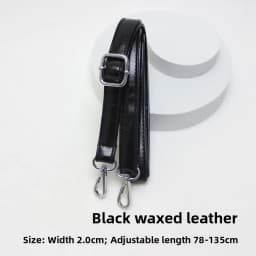 New Yu Black Leather Bag Strap Single Shoulder Crossbody Bag Long Strap School Bag Backpack Accessories Women's Bag Belt
