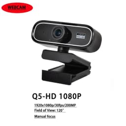 EXHQDR UHD 4K USB Webcam, New Upgraded Model with 120° Wide-Angle Lens and Manual Focus. This Plug-and-Play Computer Peripheral
