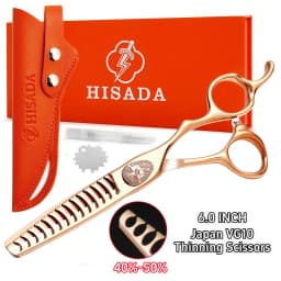 HISADA New Barber Scissors, 6.3-7.0 inch Professional Hair Cutting Scissors, Blind Hole Design Salon Scissors, Ergonomic Comfort