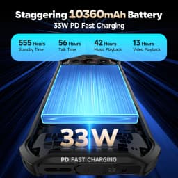 Ulefone Armor X16 Pro 10360mAh Glare Flashlight 5G Rugged Phone Smartphone Android 15 Up to 16GB+256GB 64MP Main Cam 6.56" 120Hz