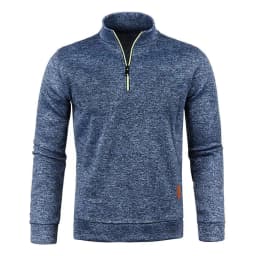 Men's Knitted Sweatshirts Casual Thicker Half Zip Pullovers For Male Hoody Man Solid Color Turtleneck Sweater Coats BSD-ZW118