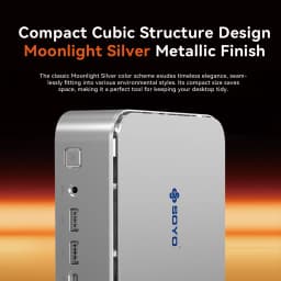 SOYO S4 PLUS Mini PC AMD Ryzen 7 H255 LPDDR5 24GB RAM 512GB PCIe3.0 NVMe SSD WiFi6 BT5.2 8K HD Display Output DIY Gaming Desktop Computer Compact Small Host for Home Office Entertainment Business Use