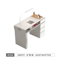 Luxury Classic Nail Table With Light Modern Marble Top Nordic Nail Desk European Aesthetic Table Manucure Nail Salon Furniture
