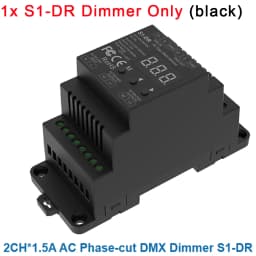 Skydance S1-D S1-D1 S1-DR AC Triac DMX Dimmer DIN Rail 2CH*1.5A 2CH*1A 1CH*2A AC Phase-cut DMX LED Dimmer Controller AC110V 220V