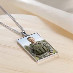 Print Photo Necklace Personalized Custom Gift For Men Woman Couple Family Father Chain Stainless Steel Memorial Souvenir Jewelry