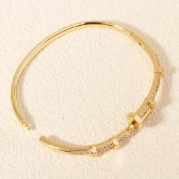 Classic Copper-Inlaid Zircon Open Bangle for Women Fashion Handmade For Stud Bracelet Daily Jewelry Accessories As Gifts