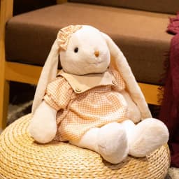 45cm/55cm Cute Plush Toy Stuffed Toy Rabbit Wear Dress Doll Babies Sleeping Companion Cute Doll Children's Gift