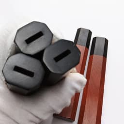 1piece Red Sandalwood + Ebony Octagonal Knife Handle for DIY Semi-finished Damascus Knife Handle Material Kitchen Knife Handle