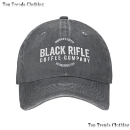 Black Coffee Rifles Hat Baseball Cap Vintage Washed Dyed Dad Hat Adjustable Hat