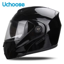 Uchoose Unisex Motorcycle Helmet DOT Certification Double Lens Cross Section Helmet Safety Modular Flip Helm Helmet With Visor