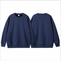 100% Cotton For Warmth Customized Letter Picture Logo Loose Solid Color Fit Round Neck Men Women Fashionable Couple Sweatshirt