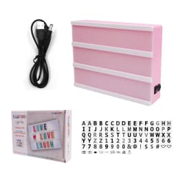 LED Night Light Box Size A4 A5 A6 DIY Night Light With 96Pcs Black Letters Card USB/Battery Powered For Festival Birthday Decor