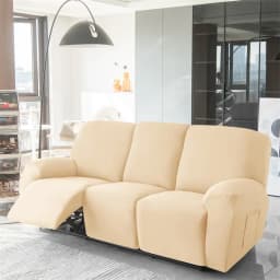 1/2/3 Seater Soft Recliner Sofa Cover Solid Color Simple Single Sofa Slipcover Relax Couch Armchair Protector Case Removable