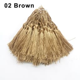 100Pcs Tassels 13cm Silky Floss Bookmark Tassels with Cord Loop Chinese Knot Tassel Fringe Jewelry Making DIY Craft Accessories