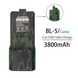 Baofeng UV 5R Battery Compactible Long Battery USB Baofeng UV5RA UV5RE UV5RT Walkie Talkie Optional Charger Two Way Radio Parts