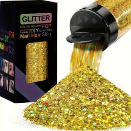 Holographic Chunky Glitter Sequins, 50g, Mixed Size Laser Sparkle Flakes For DIY Nail Hair Skin,Music Festival