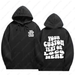 Custom Text Hoodie Personalized Sweatshirt Front Back Print Tee Custom Words On Back Business Logo Tshirt Custom Printed Shirt