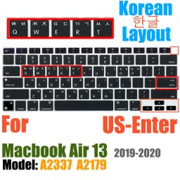Keyboard Cover For MacBook Air 13 inch 2022 2021 2020 Release A2337 M1 A2179 with Touch ID Waterproof Protective Silicone Skin
