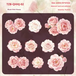 JIANWU Vintage Flower Bloom Landscape Material Collage Scrapbooking Sticker Creative DIY Journal Stationery