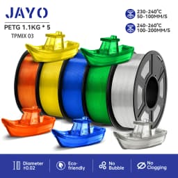 JAYO PETG 3D Printer Filament PETG Jayo Filament No Bubbles No Drawing Smooth Multiple Colors 3D Printer Accessories 1.1kg/Roll