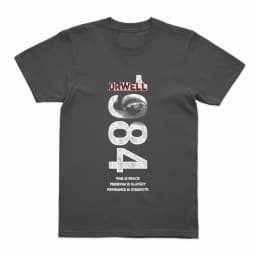 Coolmind U0014-T2 1984 Graphic Print Men T Shirt O-Neck Loose Tshirt Men 100% Cotton Tee Shirts