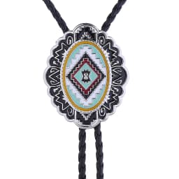 Natural Stone Scorpion Bolo Tie for Man Indian Cowboy Western Cowgirl Leather Rope Zinc Alloy Necktie