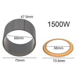 1Set Pump Piston Ring Oil-Free Mute Air Compressor Cylinder Replacement For 550/600/1500/1600W Pneumatic Parts