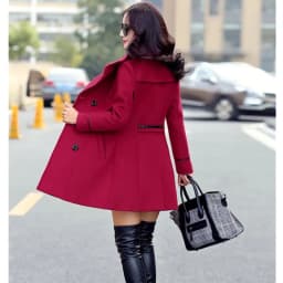 UHYTGF Blends Woolens Overcoat Female Coat Autumn Winter Coats And Jackets Women Loose size Coat Women's Wool Coat Long Tops 647