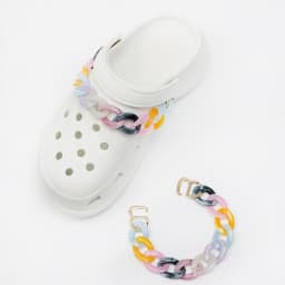 Single piece chain shoes charms plastic pearl Macaron Accessories for clogs shoe Decorations man kids gifts