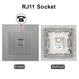 Cat6 rj45 wall socket network socket with TV wall data double socket telephone crystal glass panel rj45 network socket computer