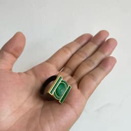 Hot Luminescent Effect Green Lantern Ring Cosplay High Quality Metal Ring For Men Metal Finger Jewelry Accessories