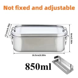 304 Stainless Steel Bento Box Double Layer Compartment Student Lunch Box Leak Proof American Style Airtight Food Container
