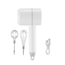 Cordless Electric Hand Mixer,USB Rechargable Handheld Egg Beater with 2 Detachable Stir Whisks 3 Speed Modes,Baking At Home For