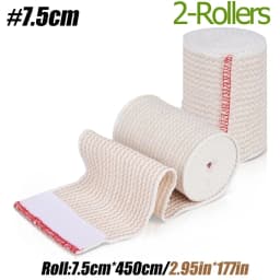 2 Pack Elastic Bandage Wrap, Compression Wrap Bandage for Legs, Ankle, Knee, Tummy, Body, Lymphedema Wraps for Legs, Latex-Free