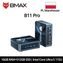 BMAX B11 Pro Mini AI PC Intel Core Ultra 5 115U 8 Cores 10 Threads 16GB RAM 512GB SSD WiFi Bluetooth USB HDMI Type-C Windows 11