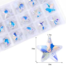 AB Color Crystal Pendant Beads Charms Multi -shape Glass Beads Jewelry Gems Stones for Jewelry Making Supplies DIY Earrings