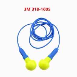 5pairs Original 3M 318-1005 Space Foam Soft Corded Ear Plugs Anti-noise Sleeping Reduction Norope Earplugs Protective Earmuffs